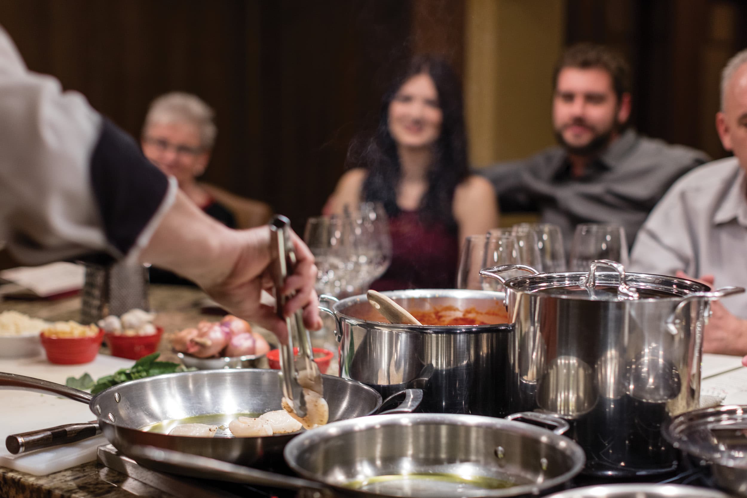Outdoor longtable dinner at a Naramata vineyard